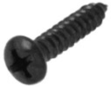Linsenblechschraube(n) 2,9 x  6,5 Kreuzschlitz, DIN 7981 (ISO 7049), Stahl verzinkt schwarz